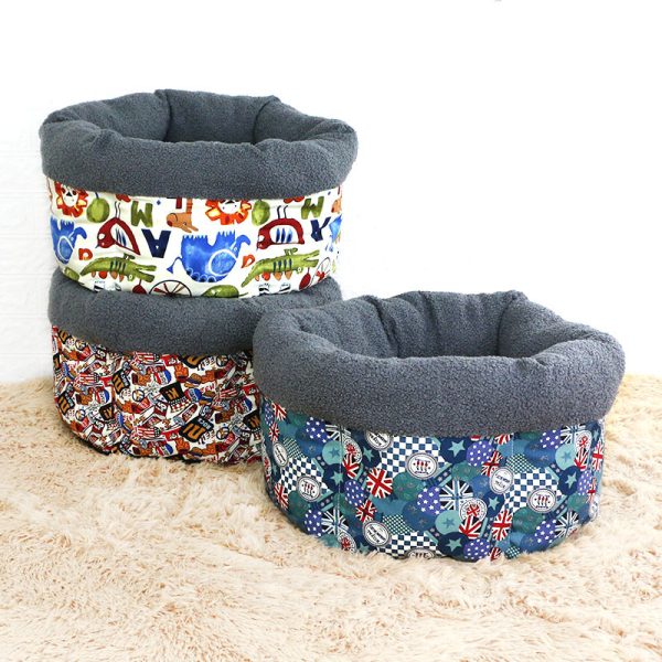 Cute cartoon pattern comfortable and soft teddy fleece warm cat nest