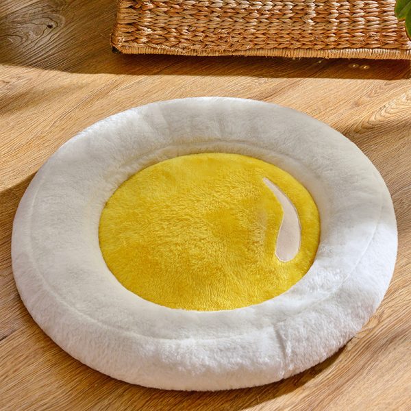 Yellow omelette/green avocado shape soft cat bed and dog bed