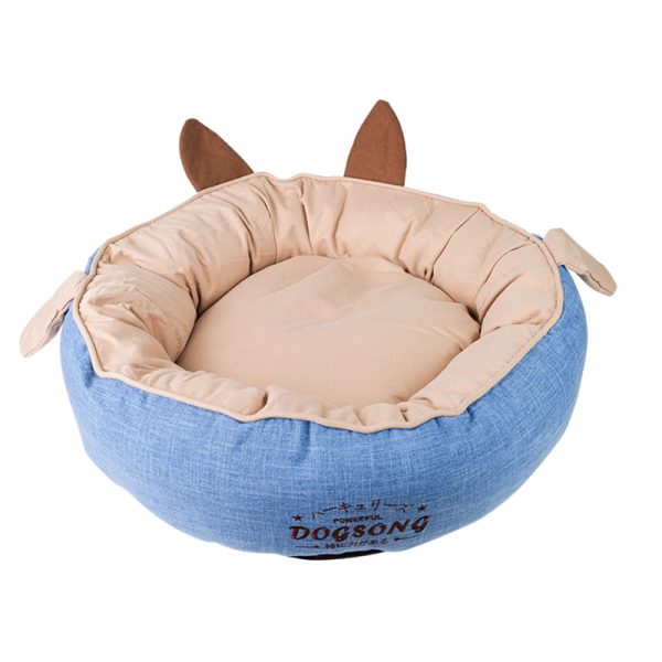 Rabbit ears scratch-resistant linen material pet nest for cats and dogs