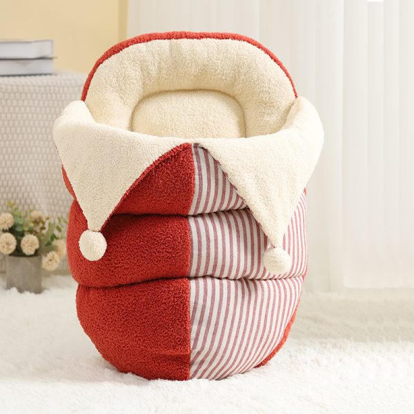 Circus clown-shaped soft cloud plush cat cave cat house
