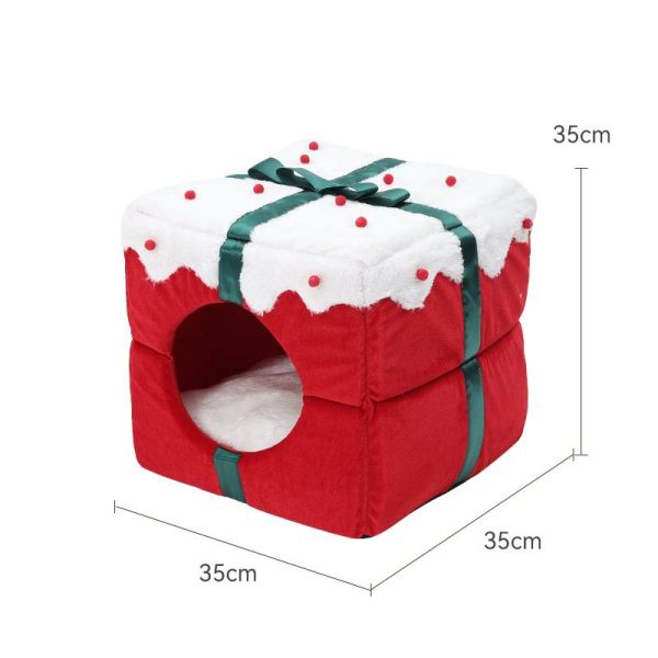Super Thick Christmas Gift Box Closed Cat House